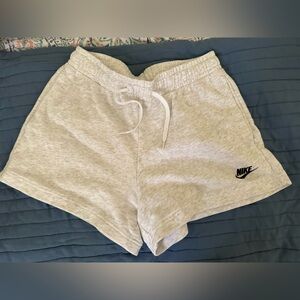 Light Grey/White Nike Jogger Shorts
